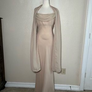 Cream/nude colored bridesmaids dress, untouched nwt